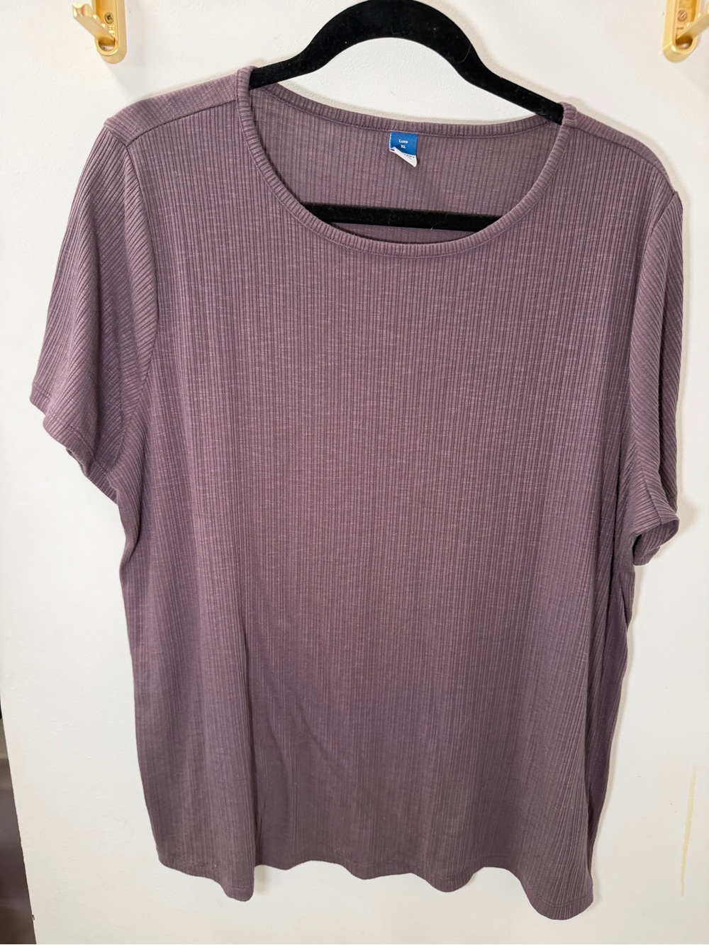 Old Navy Women's Ribbed Short Sleeve Tee - Dusty Mauve